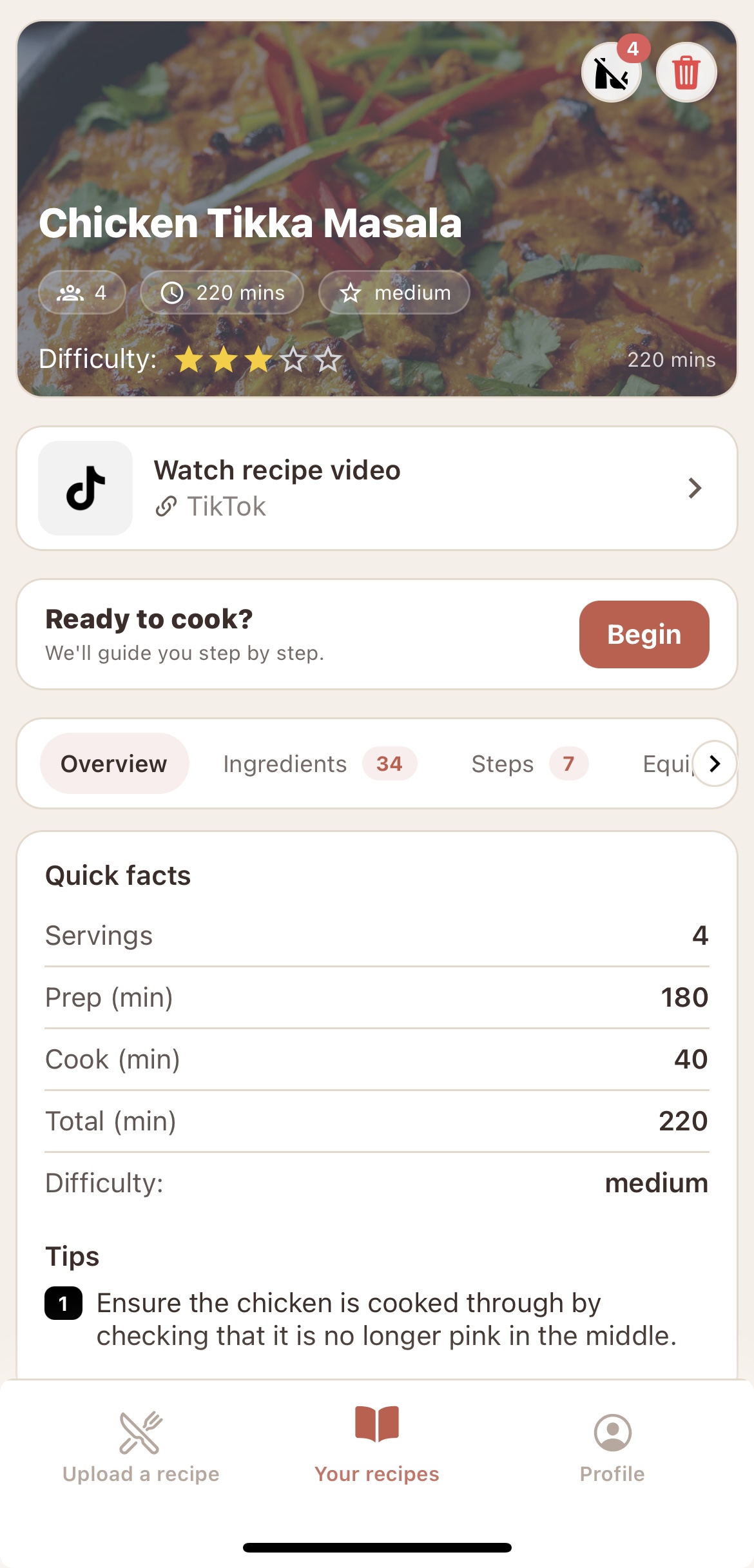 RecipLab App Interface